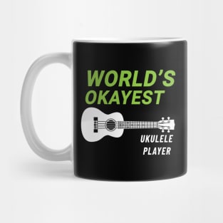 World's Okayest Ukulele Player Ukulele Dark Theme Mug